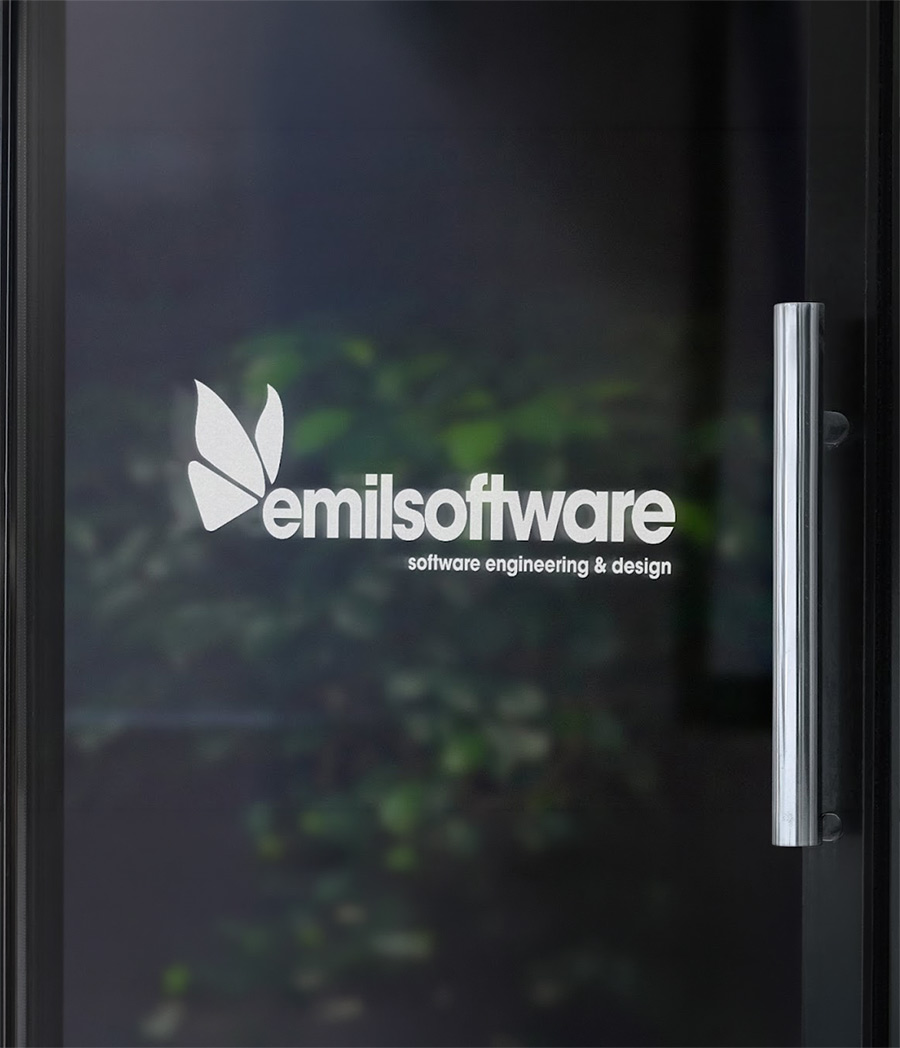 Entrance to Emil Software headquarters in Modena, Italy